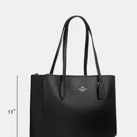 NWT Coach Nina Tote Croc Embossed Leather Black - The Perfect Style Tote - Picture 7 of 9